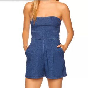 Susana Monaco - Tube Romper - Size M - Light Denim - NWT